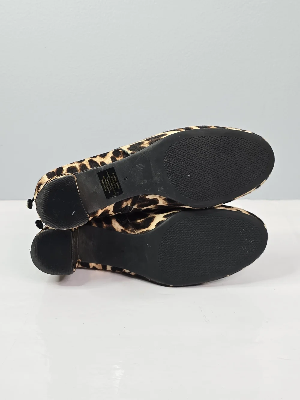 Tory Burch Leopard Print Ankle Boots in Tan and Brown